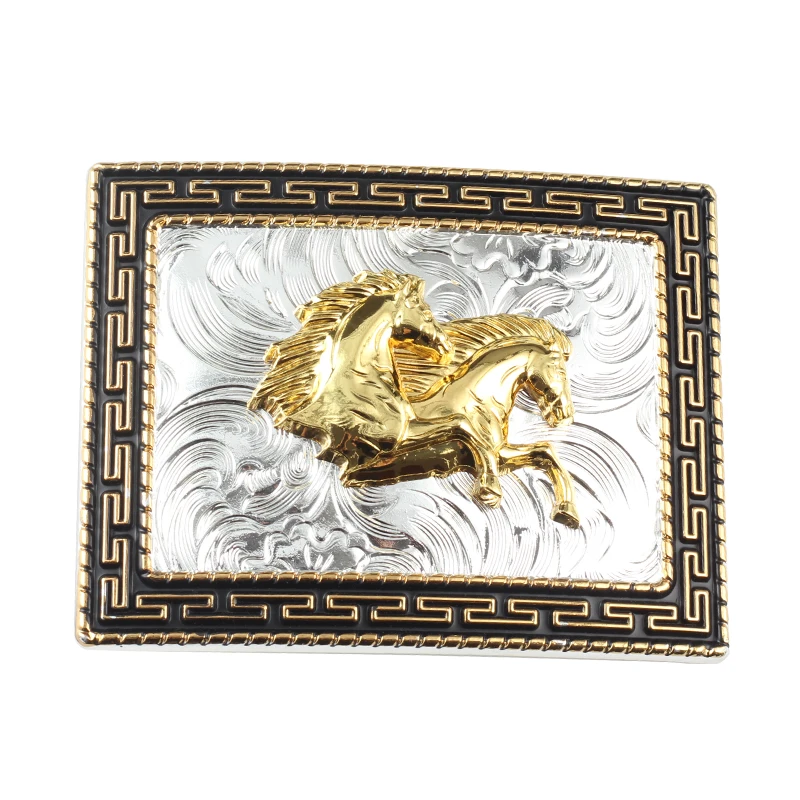 

Golden Horse Belt Buckle cowboy Big