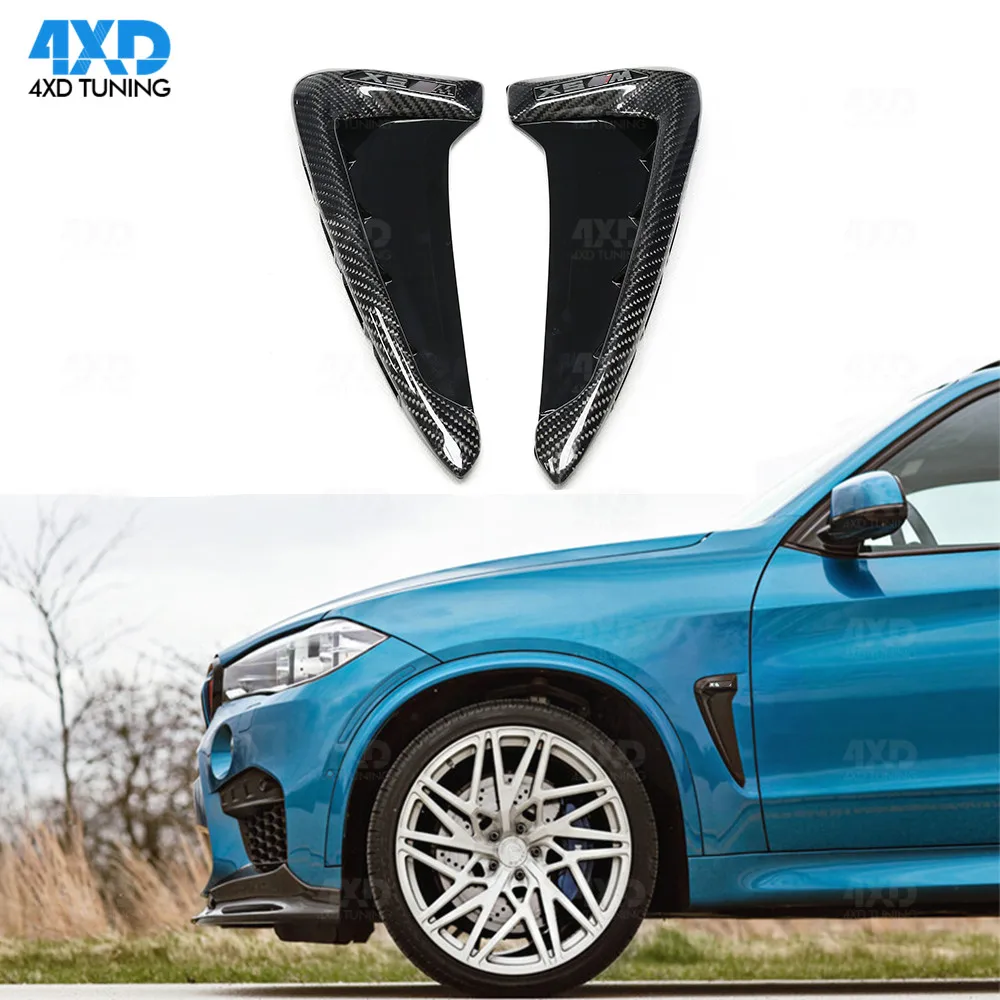 X5M F85 Carbon Fender Trim For BMW X5 F15 Front Bumper Air Vent Fender Trim Exterior Part Replacement 2015 2016 2018 2019