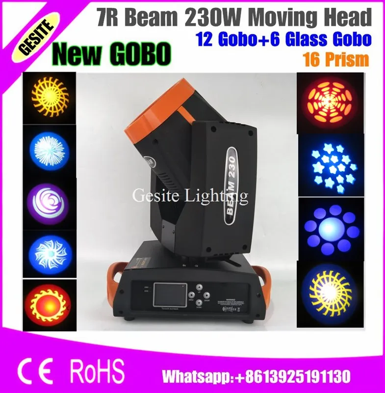 

2pcs/lot Promotion 16 Prism 230 W Sharpy 7r 230 Moving Head Light R7 230w Beam