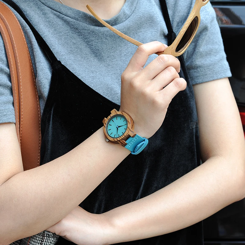 BOBO BIRD-reloj analógico de madera para mujer, accesorio de pulsera de cuarzo resistente al agua con calendario, complemento masculino de marca de