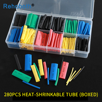 280pcs 1 Box Heat Shrinkable Tubing Shrinking Assorted Heat Shrink Tube Wire Cable Insulated Sleeving Tubing Set