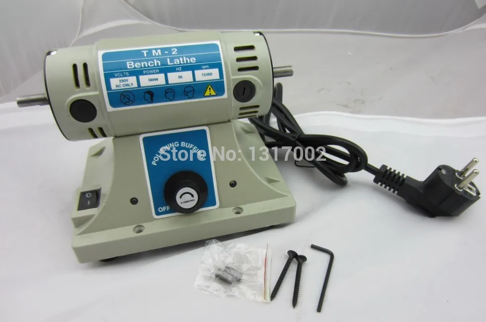 Foredom Polishing Machine Mini Burnishing Motor TM-2 Mini Benches Lathe Jewelry Dental Cleaning Rotary Equipment Set Kit Tools