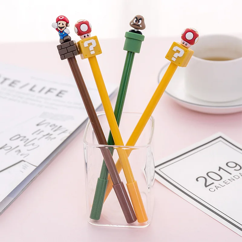 1 Pcs Neutral Pen Cute Cartoon Water Pen Signature Pen Creative Stationery Pupils School Pens Office Supplies Wholesale