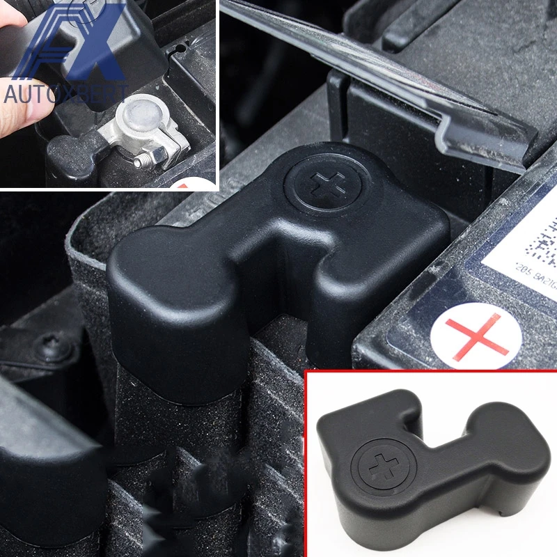 AX For VW Tiguan Touran Allspace MK2 Atlas Teramont 2016 - 2018 Electrode Protective Knob Ring Battery Positive Terminal Cover