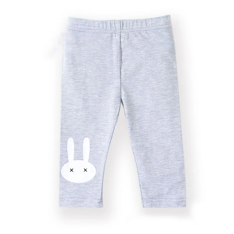 3-10years Rabbit Footless Girls Knee Length Pants Kid Five Pants Trousers Cropped Children Modal Cotton Leggings Summer Bottoms