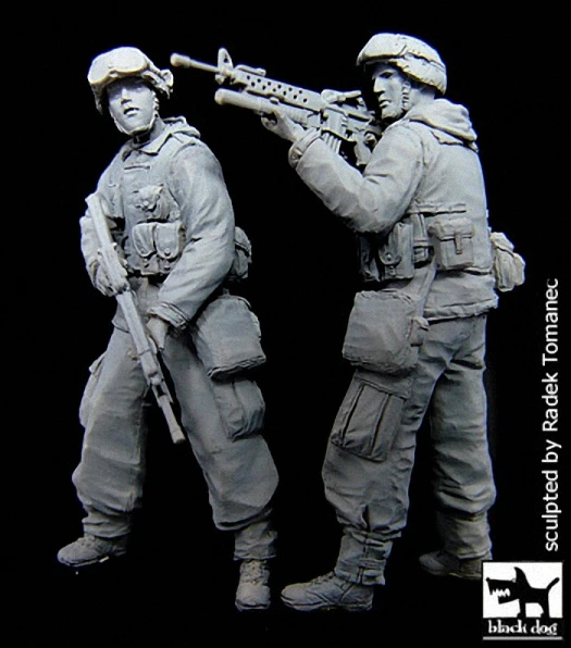 1/35 model kit resin kit   US soldier team 2