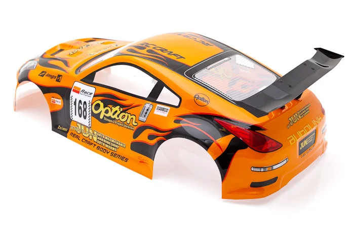 2pcs/lot 1/10 RC car parts 1:10 R/C car body shell for 1/10 remote control drift car 190mm No 004 orange