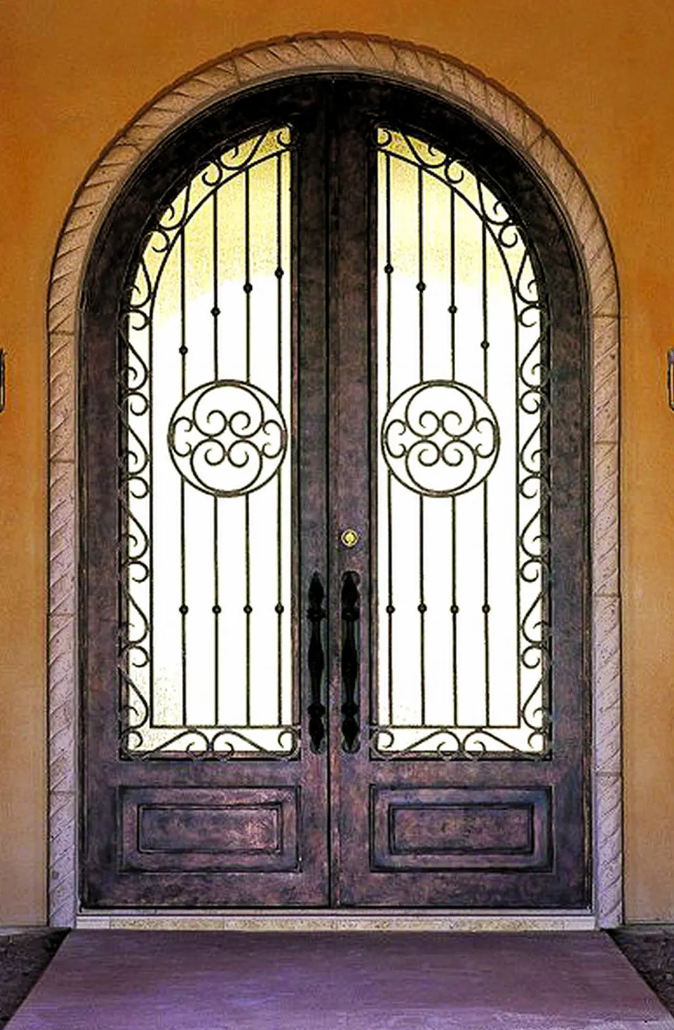 Porte in ferro battuto porte d'ingresso residenziali in metallo della città dell'arizona