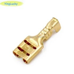 100pcs 2.8mm 4.8mm 6.3mm Copper Crimp Terminal Splice Female Spade Connector for Arcade  button Micro switch Cable