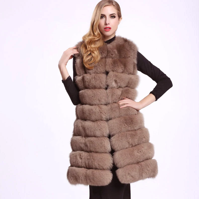 ZADORIN Veste Femme Winter Warm Long Faux Fur Vest Women Fluffy Faux Fur Coat Jacket Veste Fourrure Fur Gilet casaco pele