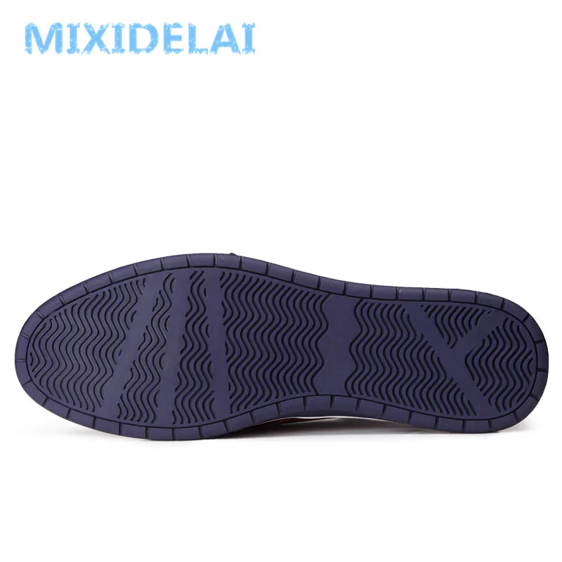 MIXIDELAI New Summer Breathable Holes Soft Male Casual Leather Shoes Adult Luxury Brand Flat Footwear Comfortable Shoes For Men