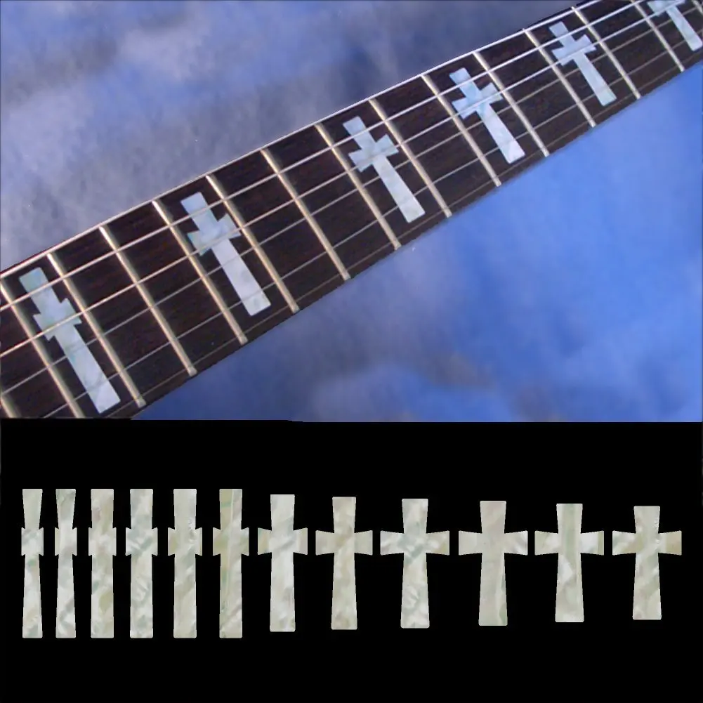 Fretboard Markers Inlay Sticker Decals for Guitar & Bass - Iommi Cross