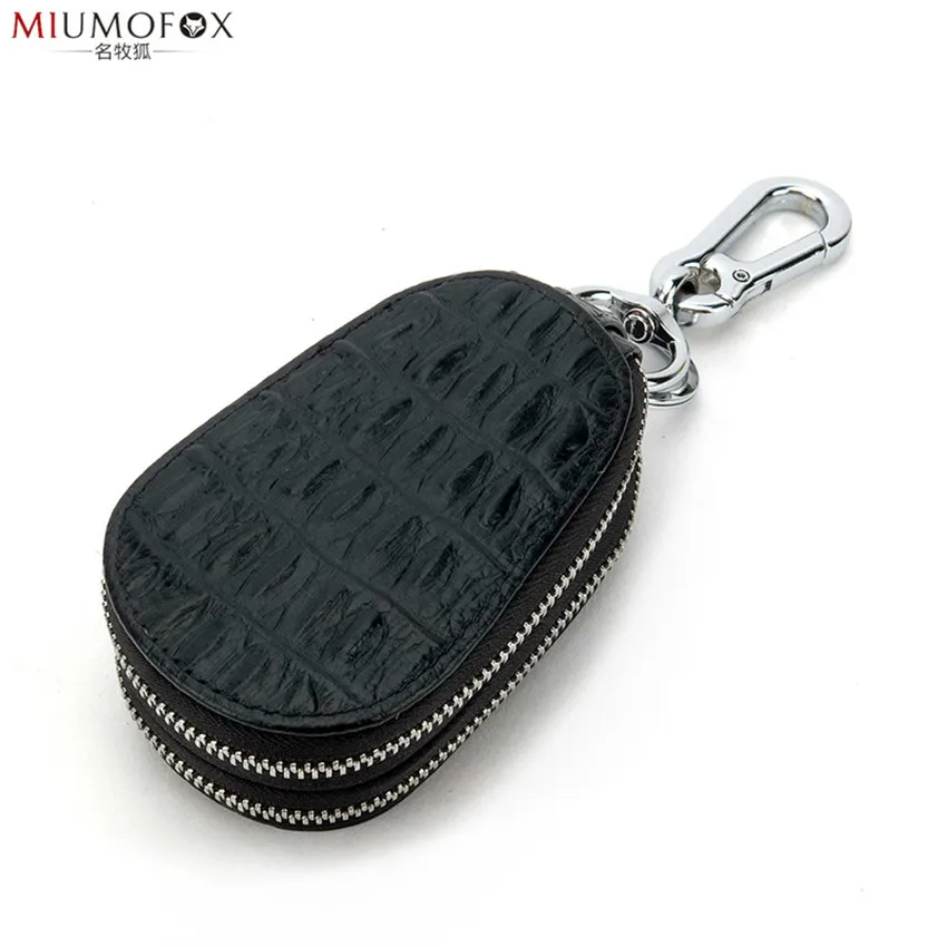 

2023 Alligator New Fashion Key Holder Wallet Genuine Leather Unisex Solid Key Wallet Organizer Bag Car Housekeeper Wallet W140