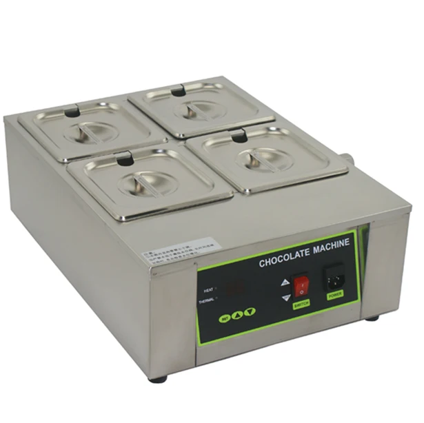 Electric 4 tanks 8KG Capacity Chocolate Melting Machine Electric Chocolate Tempering Machine Chocolate cascade Melting Pot