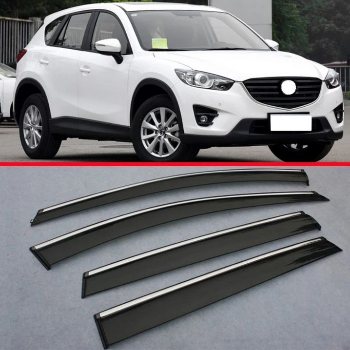 Window Wind Deflector Visor Rain/Sun Guard Vent For Mazda CX-5 CX5 2015 2016 Car Accessories Stickers