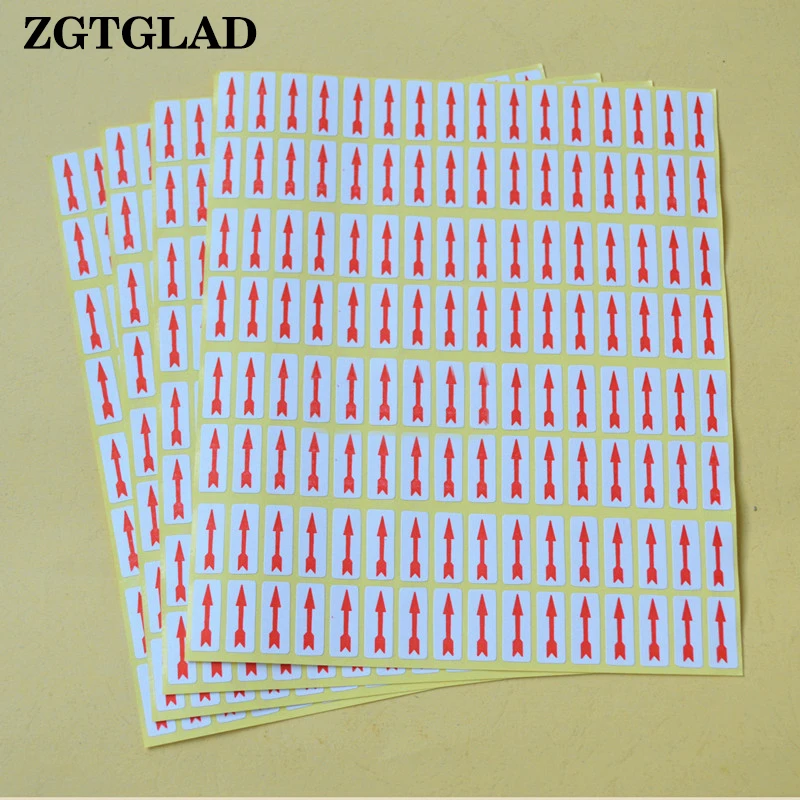 ZGTGLAD 1 Sheet Creative Red Arrow Stickers Home Office School Supplies Fault Mistake Defectives Marking Label Stickers