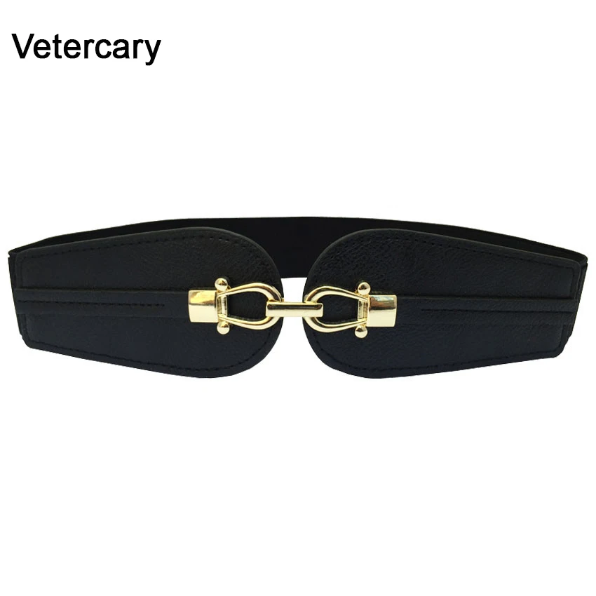 New Design Waist Cummerbunds For Women Elastic Waistbands red Belt for dress gold buckle Wide Waistband Fashion Lady coat belts