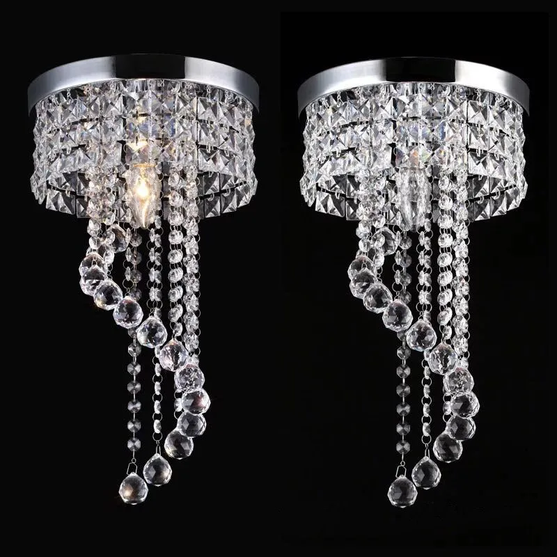 

Led European style crystal ceiling lamp living room bedroom ceiling LED lamp dining room balcony aisle ceiling light ZA8117