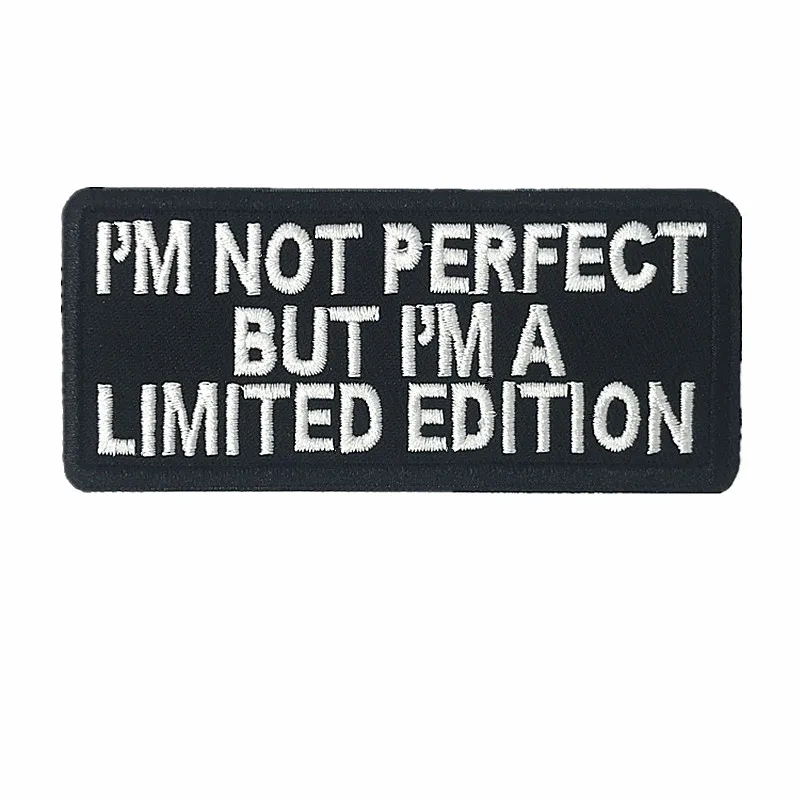 

Embroidery Patches Letters Sew Iron On Patch Limited Edition Embroidered Badges For Bag Jeans Hat T Shirt DIY Appliques Craft