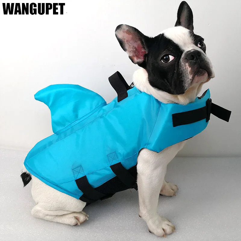 Shark Dog Life Jacket Safety Clothes Pet Life Vest Summer Dog Swimming Clothing French Bulldog Fin Jacket Play in the Sea