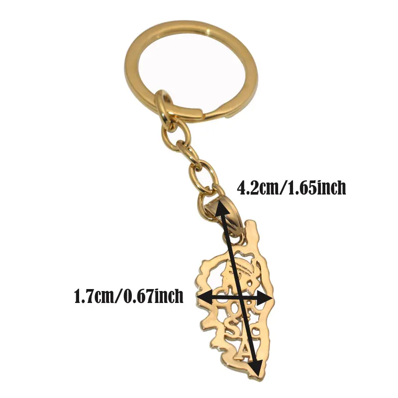 CORSICA map key chains key ring