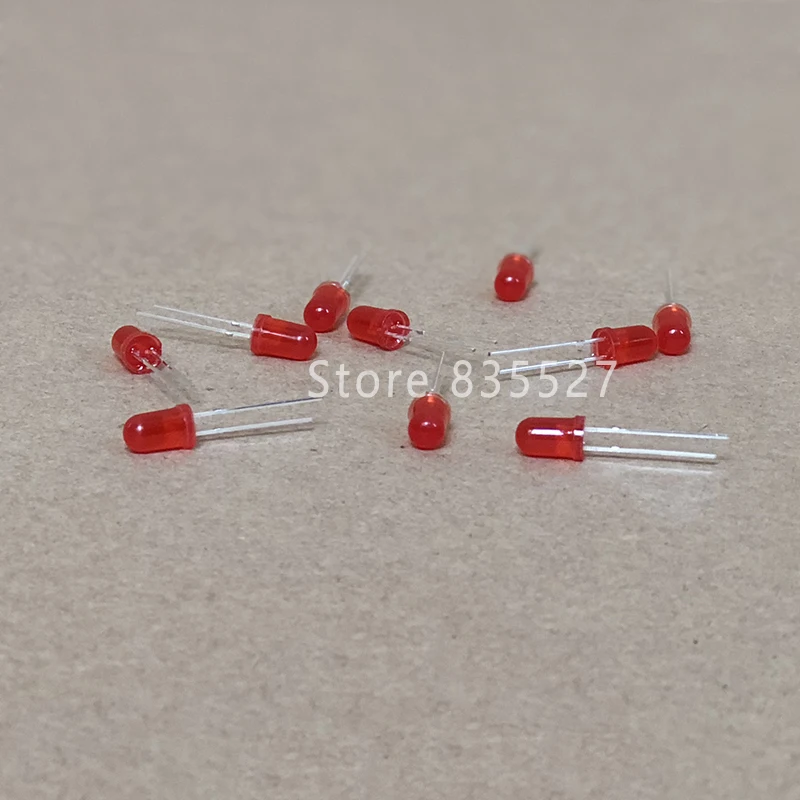 100 stks/partij F5 5mm Ronde LED in de kleur DIP Rood Turn Rode LED light emitting diode Voor DIY verlichting lamp kralen