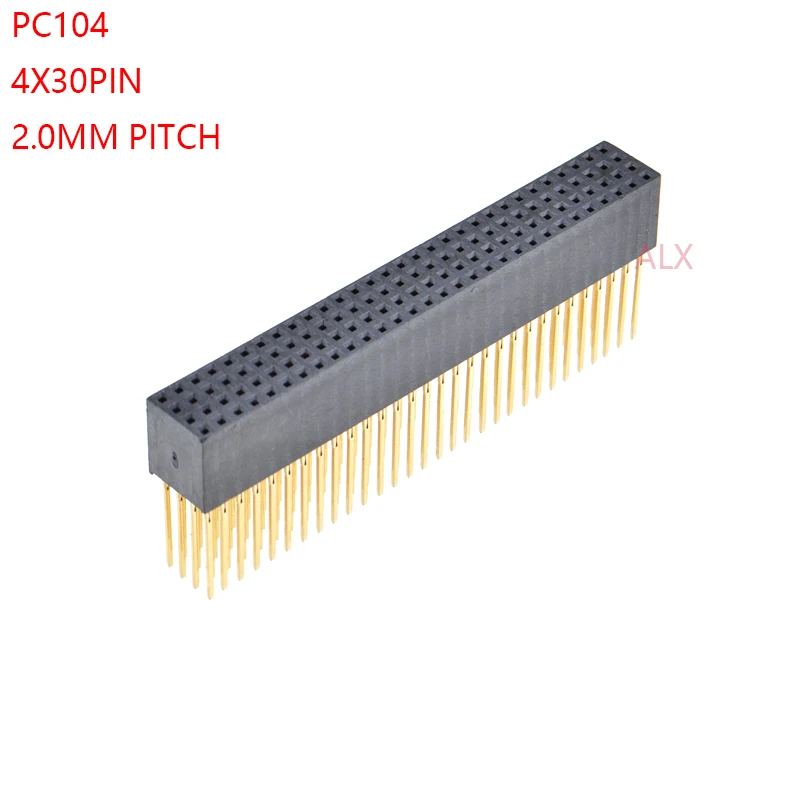 1PCS 4x30 PIN 4 Row Straight FEMALE PIN HEADER 2.0MM PITCH pin long 11MM Strip Connector Socket 4*30 120 PIN 4x30pin pc104