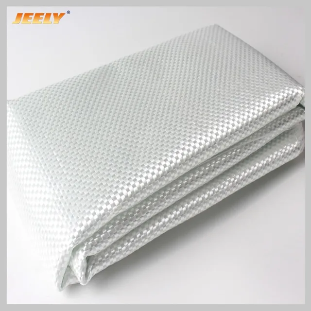Jeely E-class 50gsm do 200gsm Włókno szklane Odporna na rozdarcia Tkana tkanina z włókna szklanego Odporna na przecięcia tkanina wzmacniająca 1m * 1m