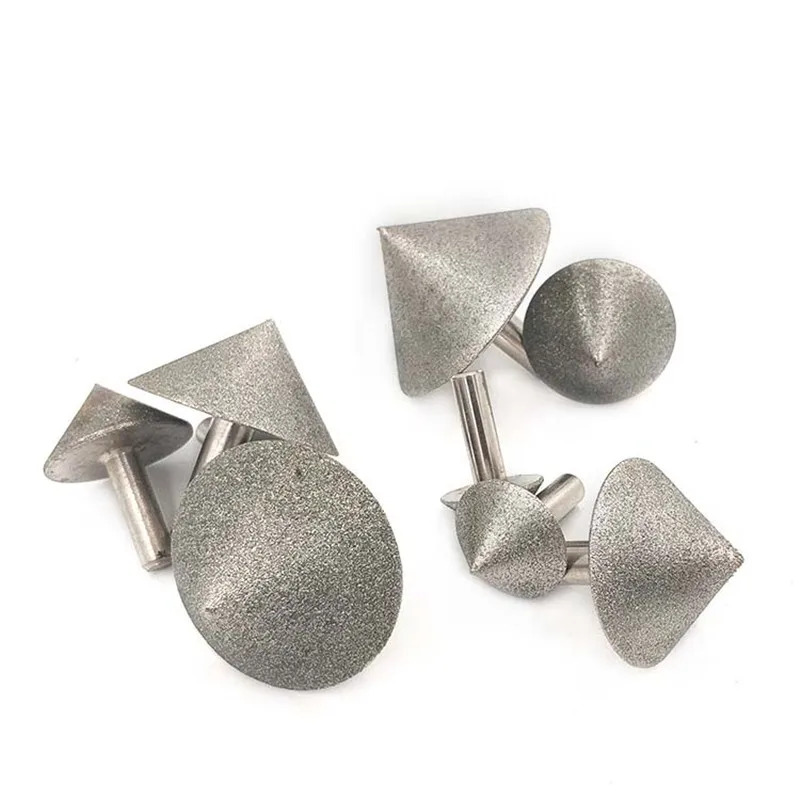 1 Chiếc Mạ Kim Cương Hình Nón Chamfer Đầu Mài 90 Dregree Cho Đá Thạch Kính Khoan Chamfer Dụng Cụ Xay 20-60Mm