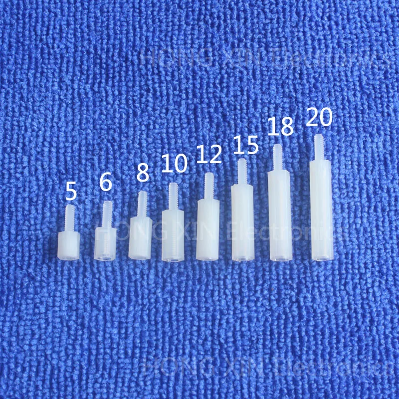 M2*12+6 1pcs White nylon Standoff Spacer Standard M2 Male-Female 12mm Standoff Kit Repair parts High Quality