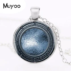 Hot Sale Stargate Logo Pendant Necklace Art Charm Handmade Round Vintage Necklace Women Jewelry HZ1