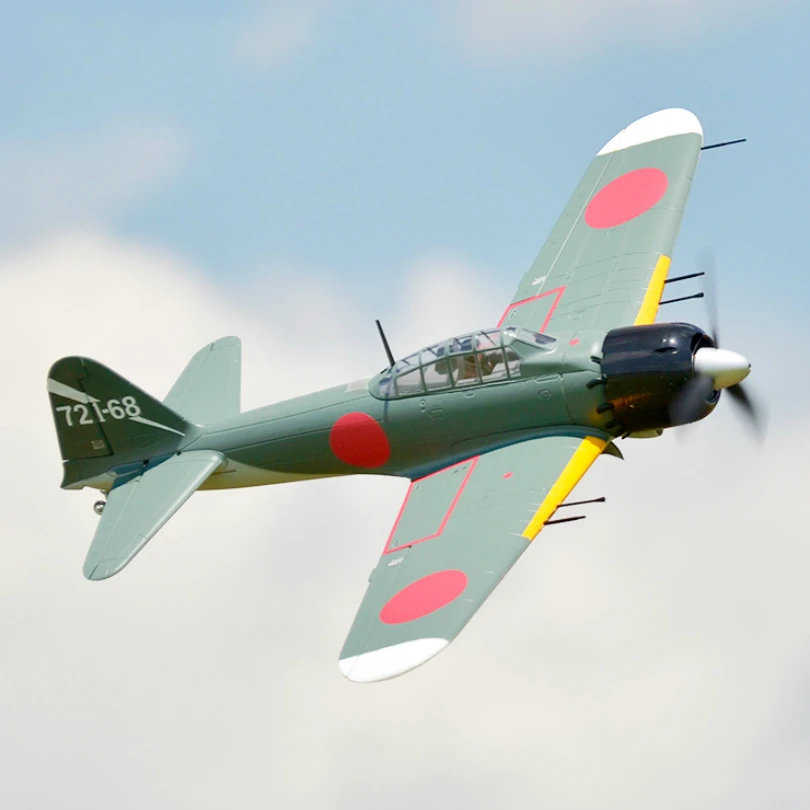 FMSRC 1100MM 1.1M Zero Fighter A6M5 RC Airplane Japanese Warbird PNP with Retracts Radio Control Model Plane Aircraft Avion