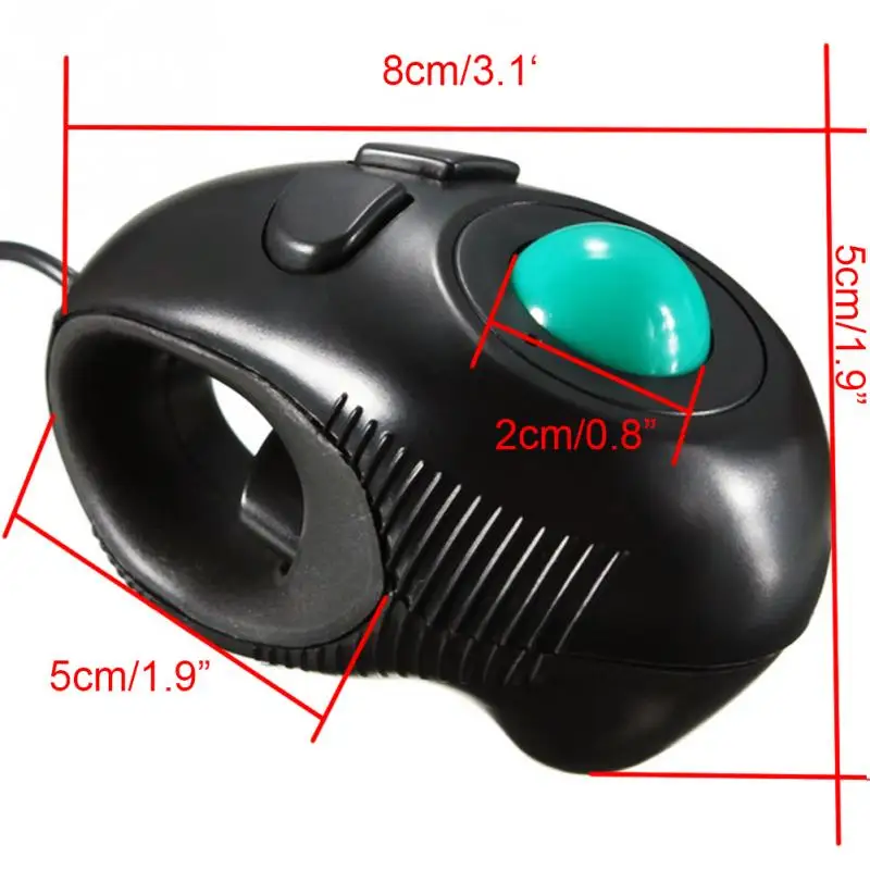 4D USB Mini Trackball Chuột Có Dây Chuột Ngón Tay Cái Điều Khiển Di Động Ngón Tay Handhold Chuột Cho Máy Tính Laptop