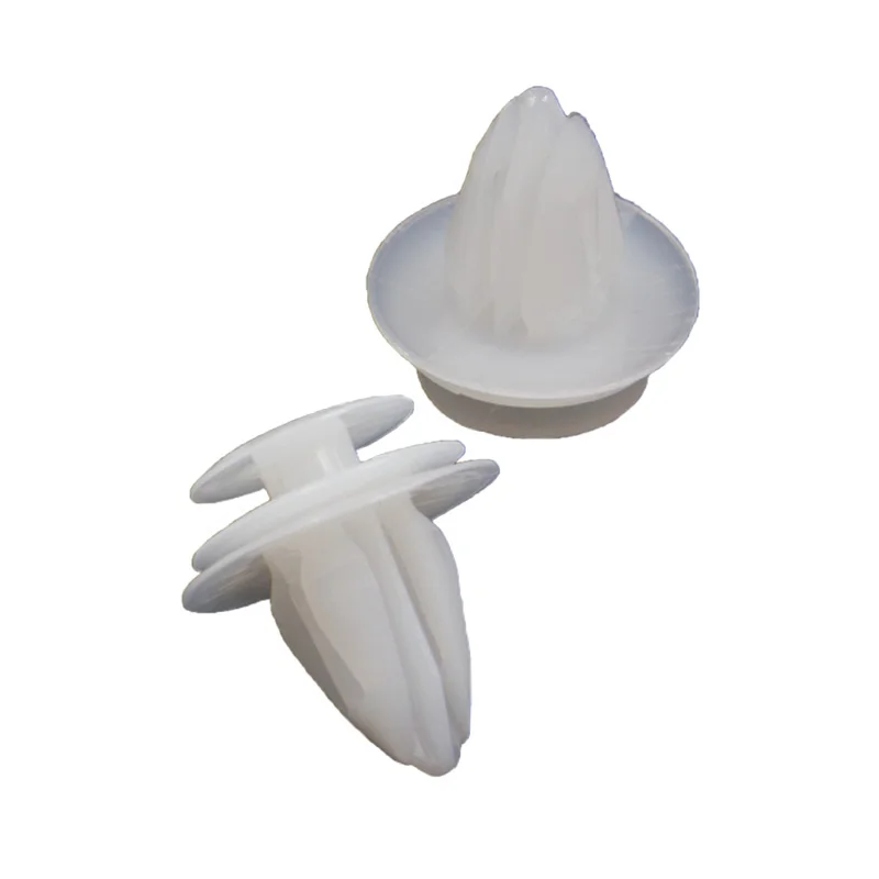 100Pcs White Auto Solid Car Interior Trim Door Card Panels Clip Snaps Fastener 9mm Universal Type
