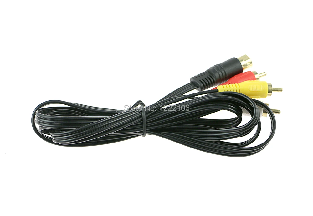 1 قطعة رائجة البيع الذهب دائم 1.8 متر 6ft الصوت والفيديو كابل AV ل Sega ل زحل A/V RCA SS اتصال الحبل
