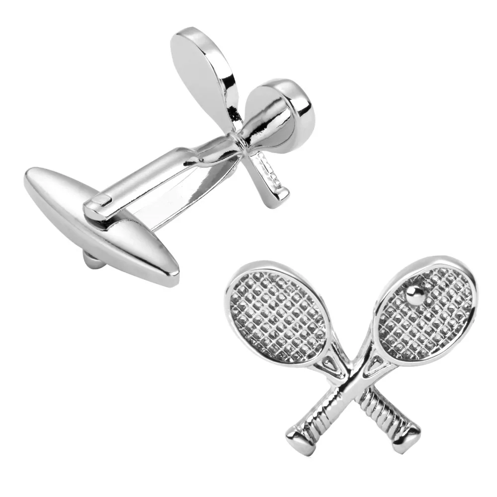 

French fashion men shirts cufflinks silvery tennis racket cufflinks 5 on packing/cufflinks wholesale free shipping