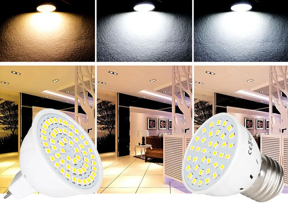 Lâmpadas de led 12v 24v mr16, smd 220, holofote, 4w, 6w, 8w, branco quente/branco/branco, artigo para a casa