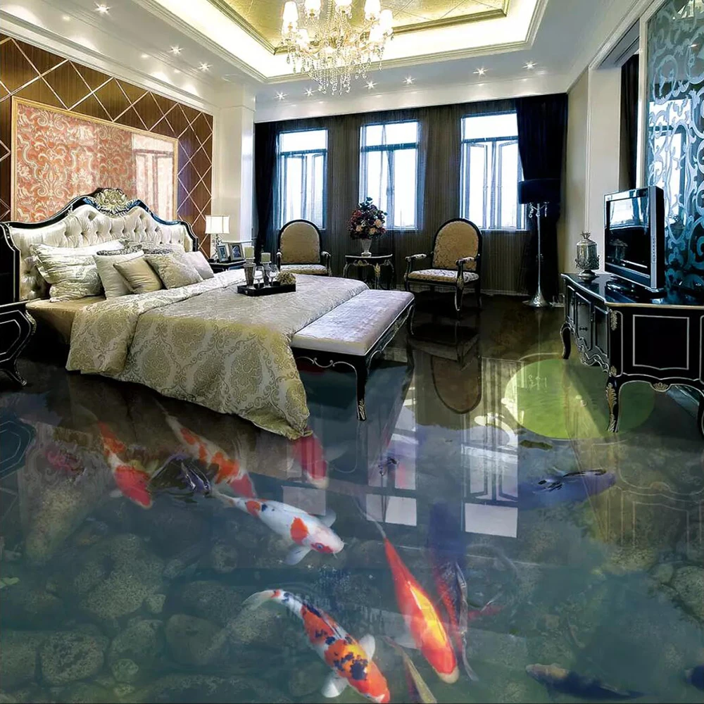 Floor wallpaper Pond carp Floor Picture