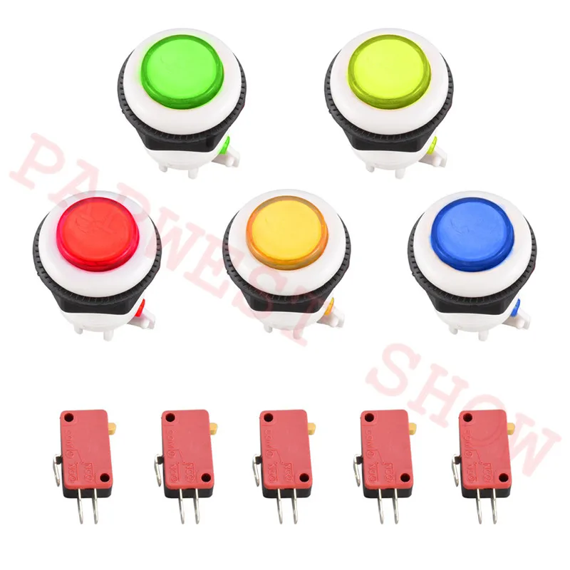 

20PCS Good Price A4 Button Switch 28mm Arcade Push Button Durable Multicade MAME HAPP Style button with micro switch for Jamma