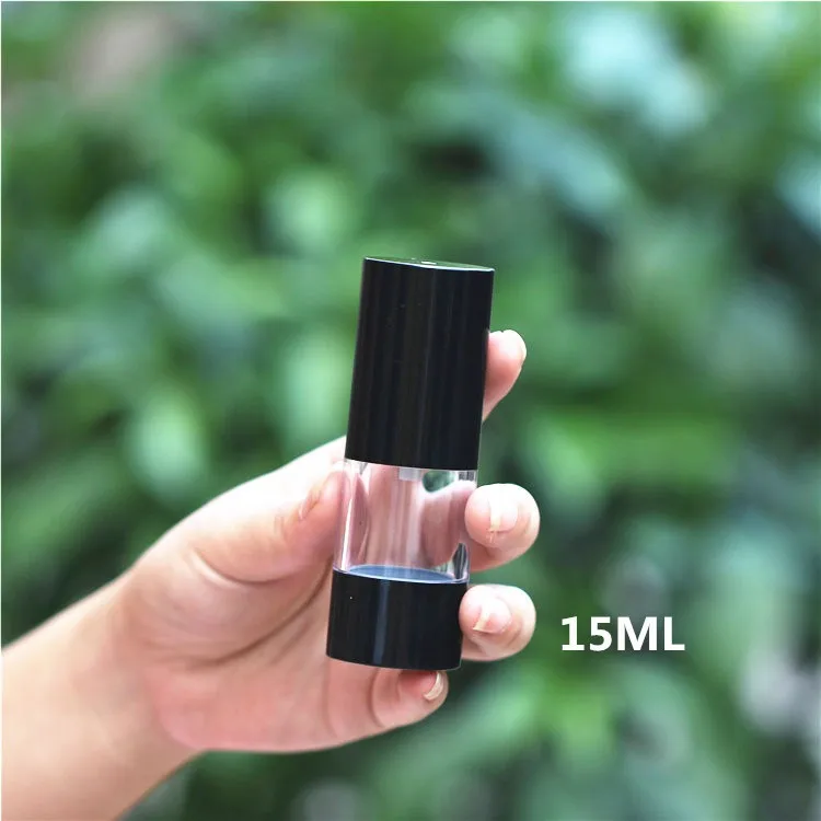 30 Cái/lốc 15Ml 30Ml 50Ml Không Cần Không Khí Bơm Rửa Bình Trong Lọ Dưỡng Kem Hộp Đựng Máy Hút Chân Không Đen + Rõ Ràng