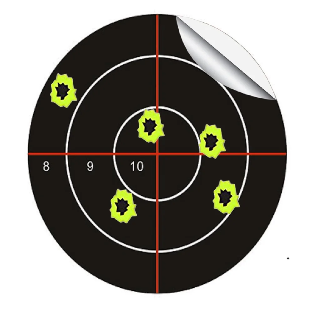 Splatter Blossom Target Stickers, Pattern 8910 Cross, Diameter 3