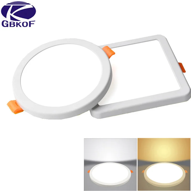 LED Panel Lights Surface Downlight 6W 8W 15W 20W 220V Square Round Panel Light White/Warm Indoor Bedroom LED Light