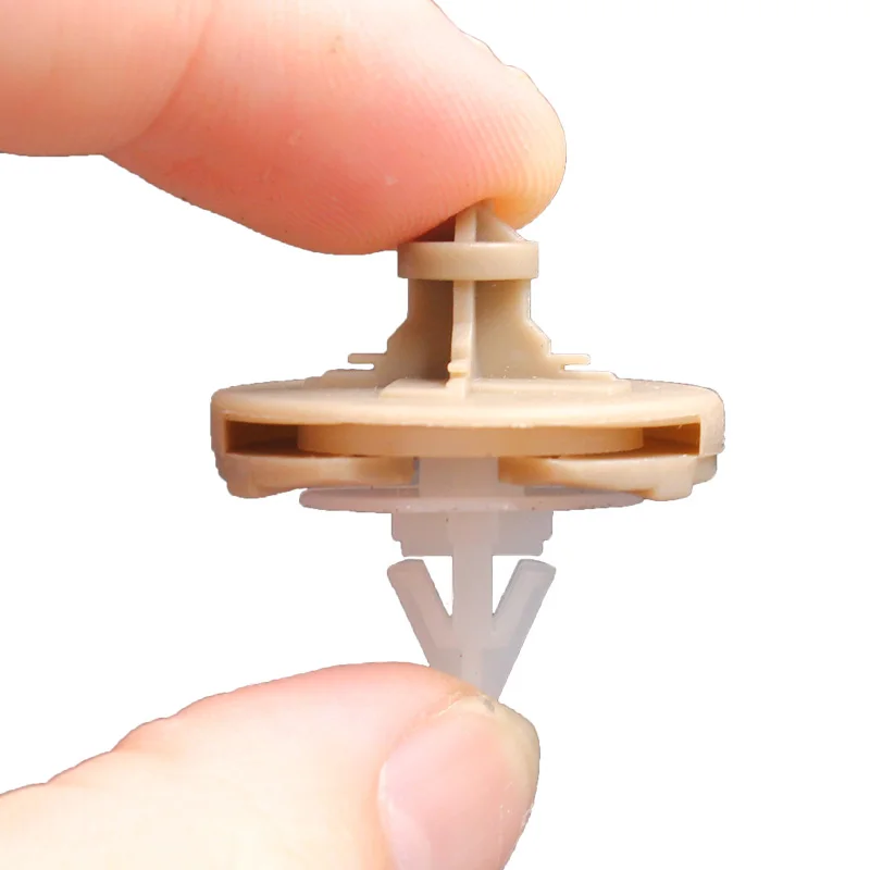 كه لى مي 10x الباب لوحة تريم السحابة برشام لأودي فولكسفاغن غولف 1H0-868-243-B سيارة الجسم النايلون الاحتفاظ مقاطع رمادي الأبيض #2