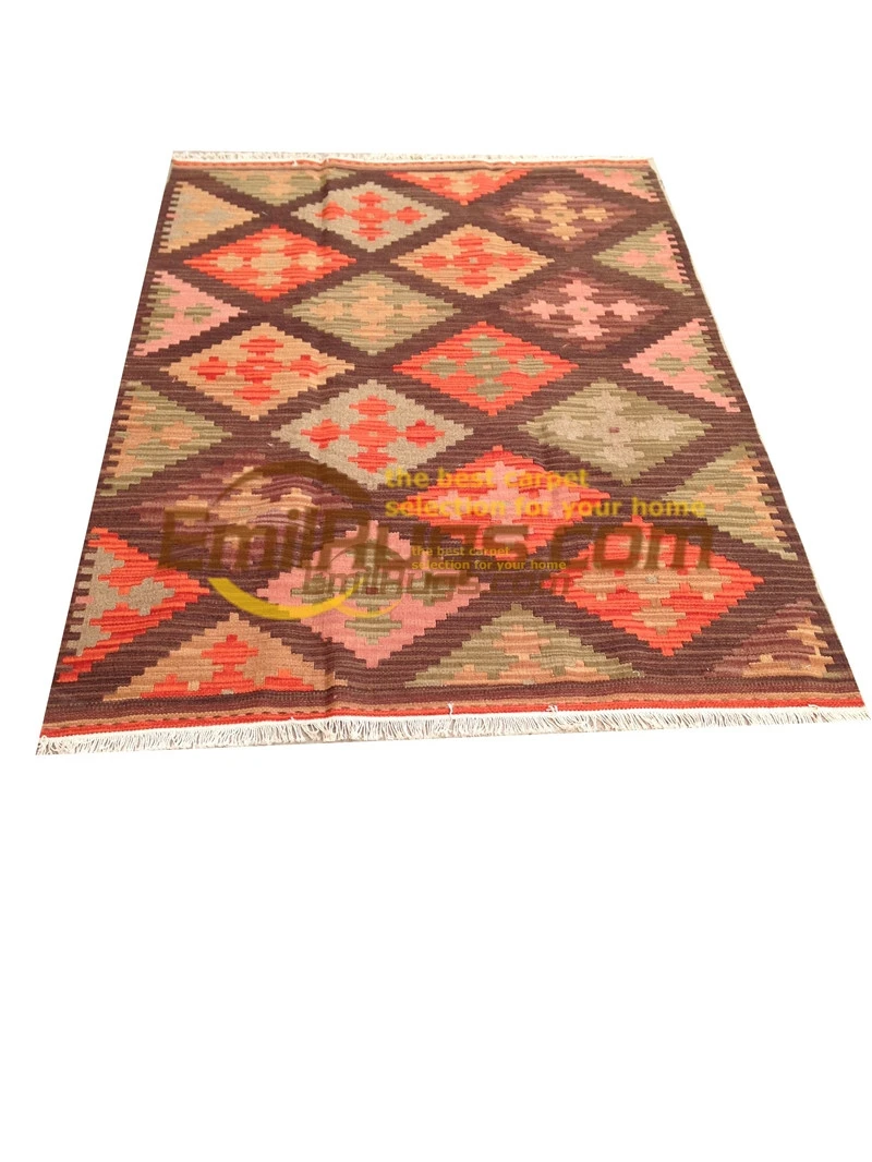 Hand Woven Kilim Carpet Handmade Home Decoration Carpet Geometric Rug Turkish Carpets Wool Knitting Carpets