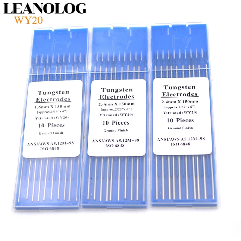 10pcs Blue Color Code 1.6/2.0/2.4/3.0/3.2/4.0MM * 150  TIG Tungsten Electrode Head Needle/Rod for TIG Welding Machine