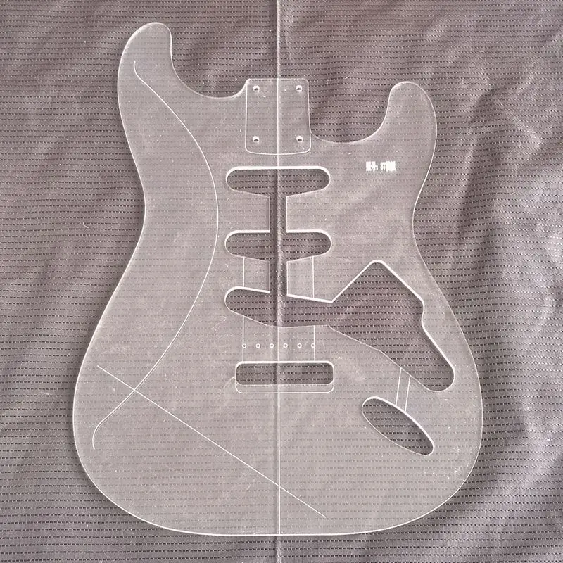 ST Style Electric Guitar Body Transparent Acrylic Template Guitar Making Molds