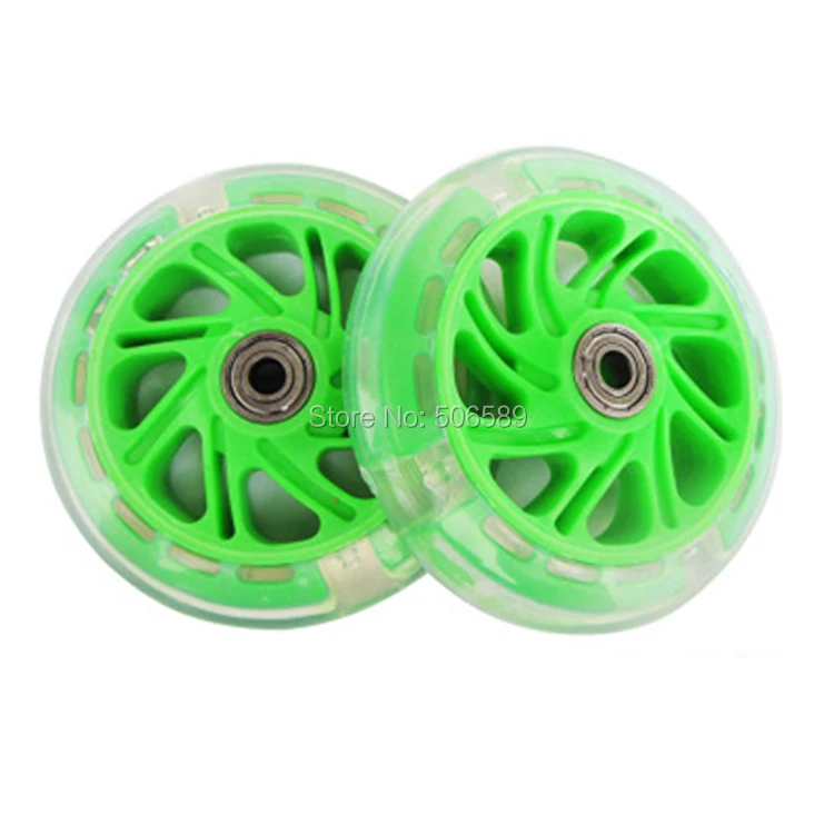 Roda de scooter para crianças, frete grátis, rodas de iluminação, material pu, 120mm, 2 tamanhos, roda de scooter de brinquedo