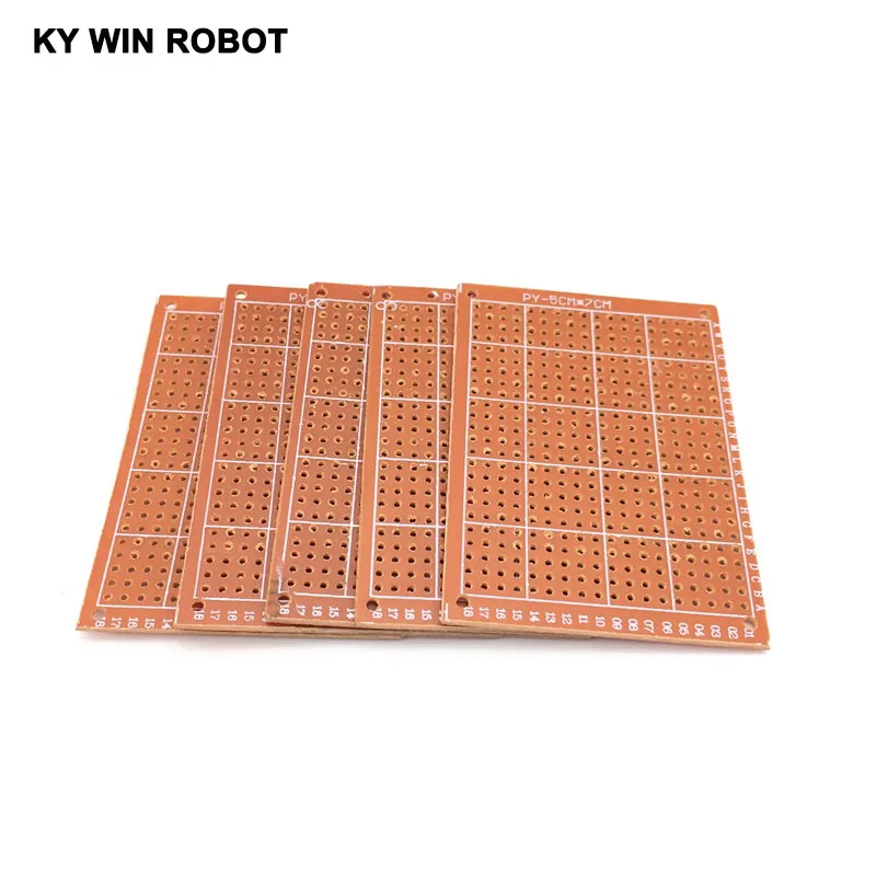 10PCS/LOT DIY 5*7cm Prototype Paper Copper PCB Universal Experiment Matrix Circuit Board 5x7cm