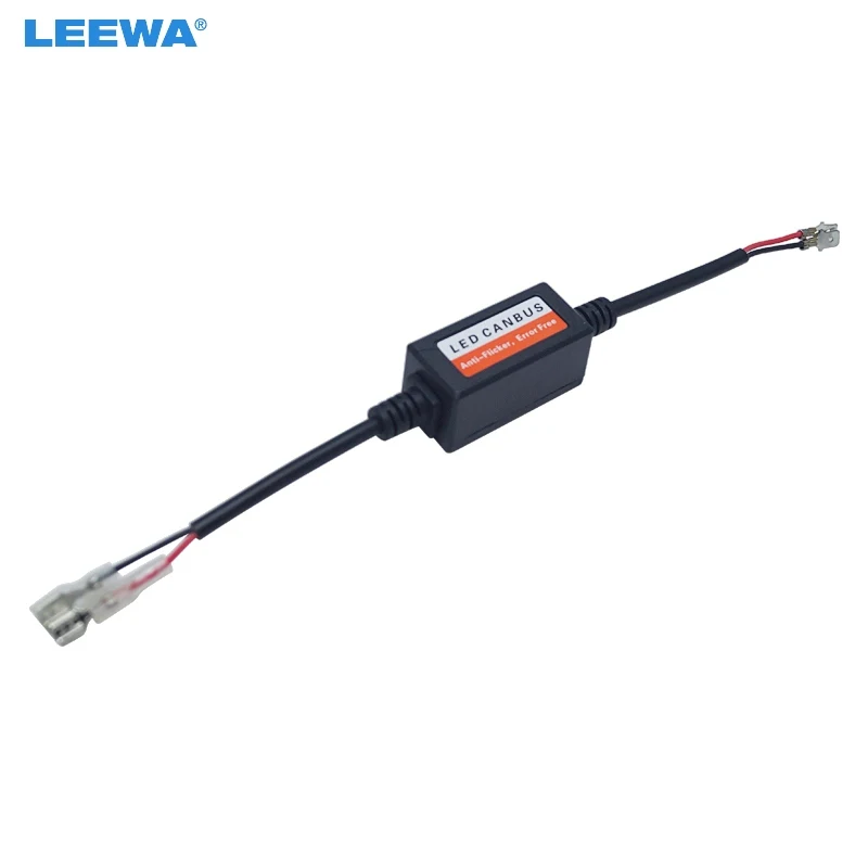 LEEWA 2PCS Car LED Light Warning Canceller Capacitor Error Free Load Resistor for H1 H3 LED Light Canbus Decoder #CA5568