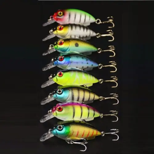 8pcs/set 7cm/9.6g Fishing Lures Fishing Tackle Crank Squid Carp Bait Crankbaits Isca Artificial Tackle Hard Lure